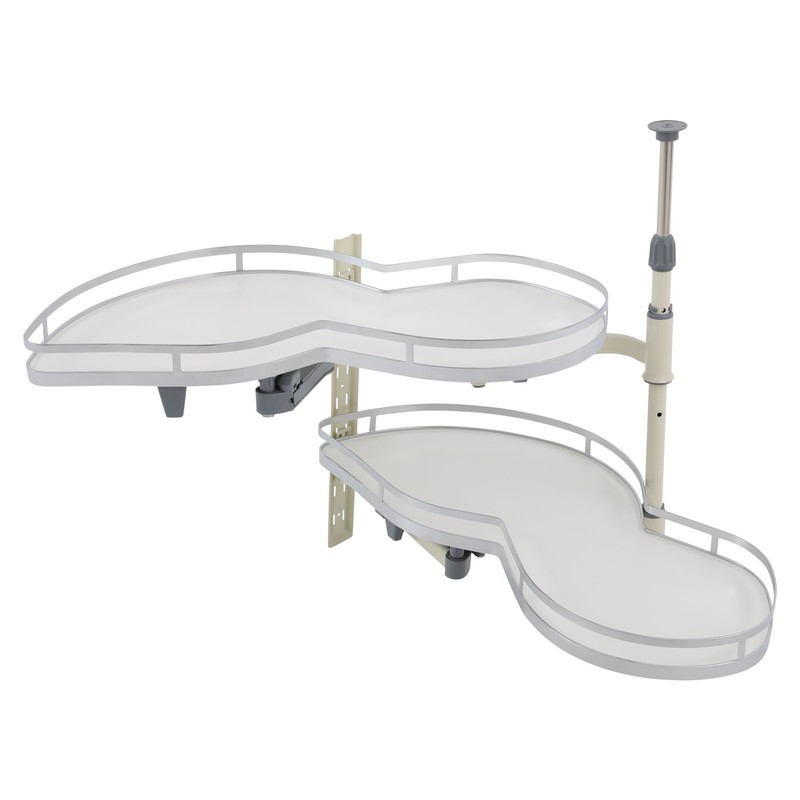 2-tier White Blind Corner Cabinet Left Blind Corner Cabinet Pull-out Organizer gallery