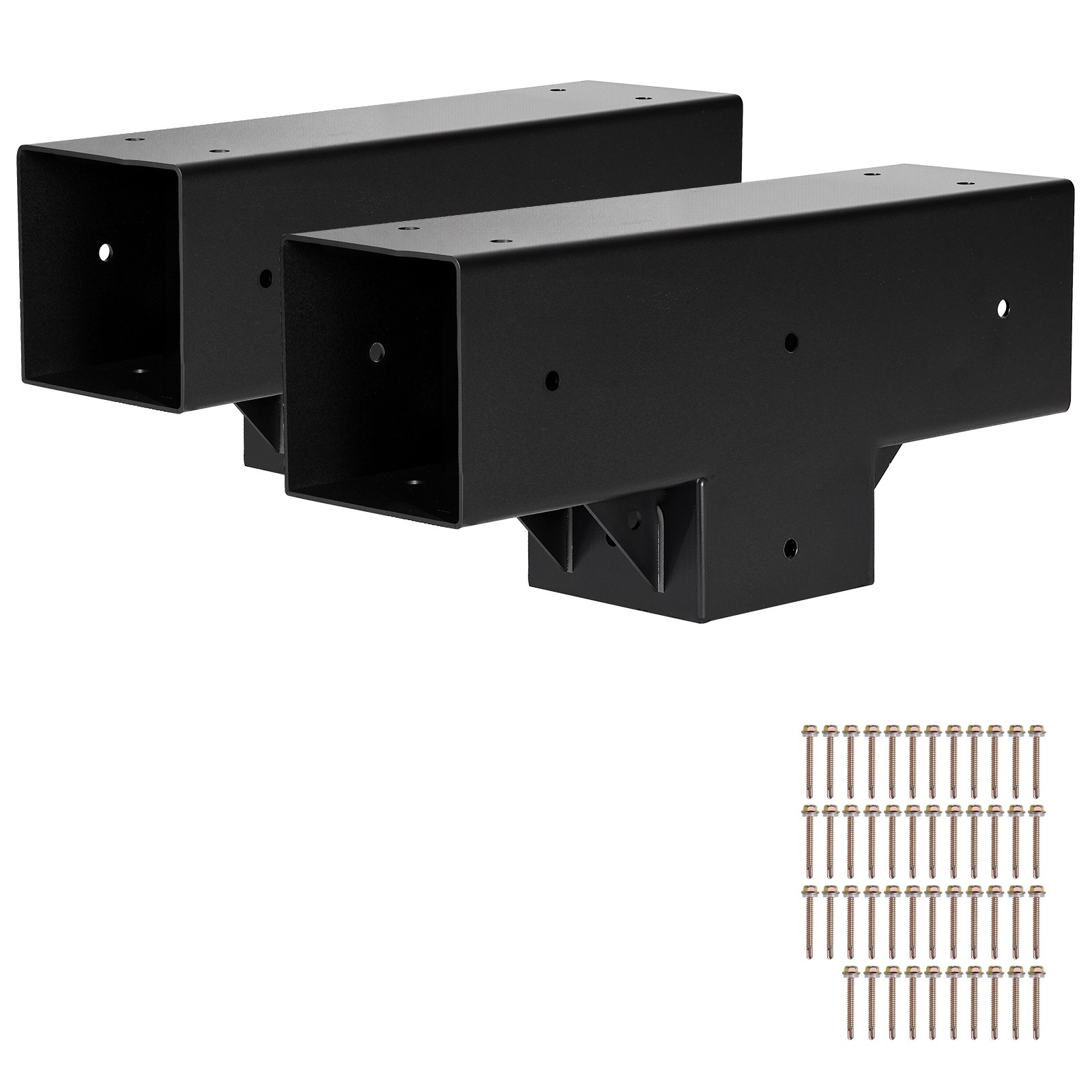 4x4 Inch Pergola Bracket Kit Inner 3.5x3.5 3-Way Woodworks DIY Post 2 pcs gallery
