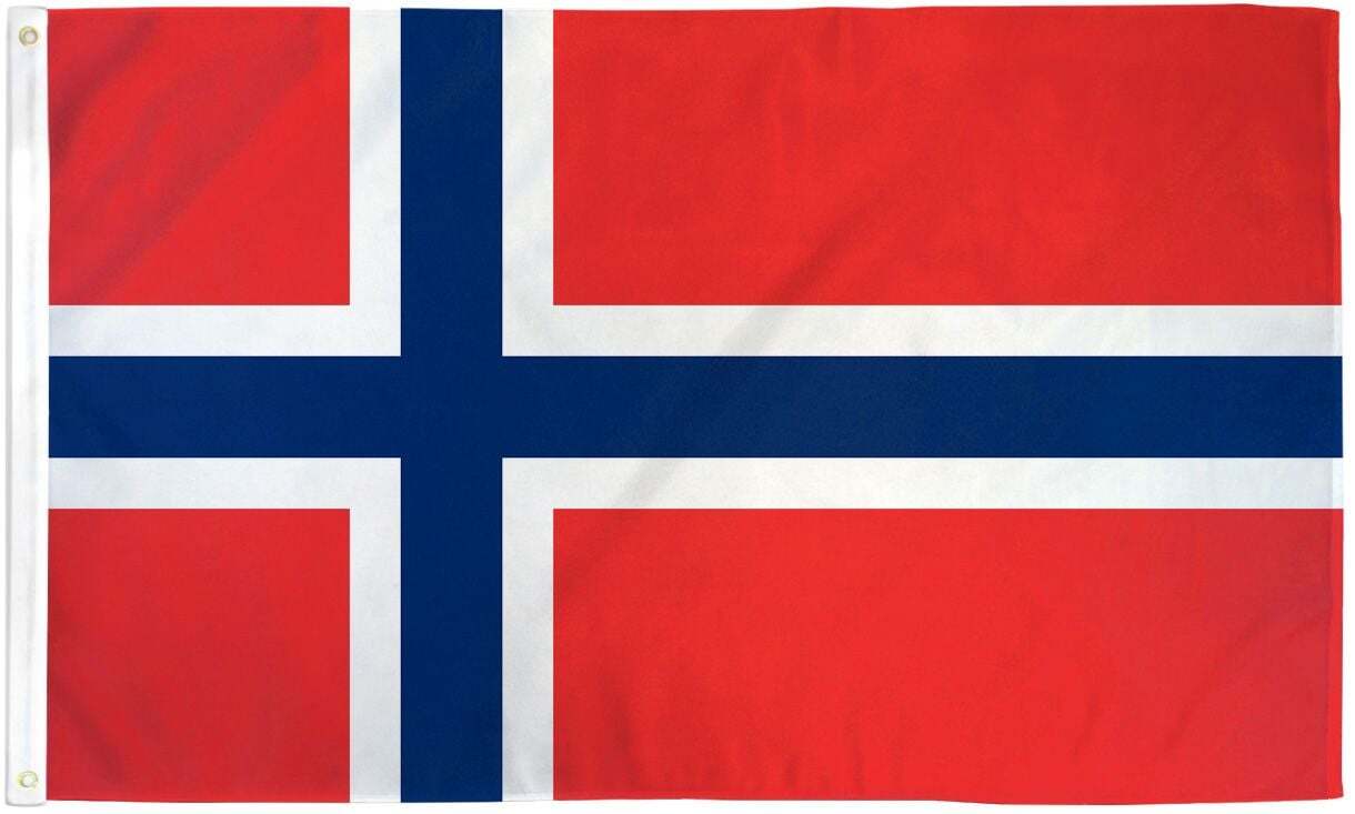"NORWAY" flag 2x3 ft polyester banner sign Norwegian UN United Nations gallery