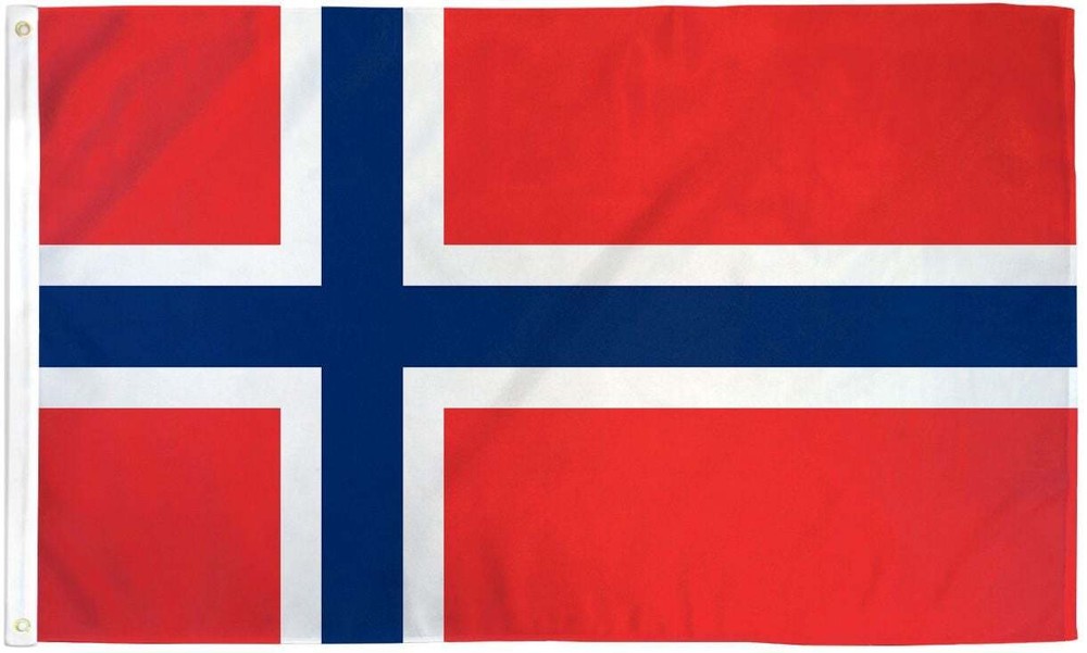 "NORWAY" flag 2x3 ft polyester banner sign Norwegian UN United Nations