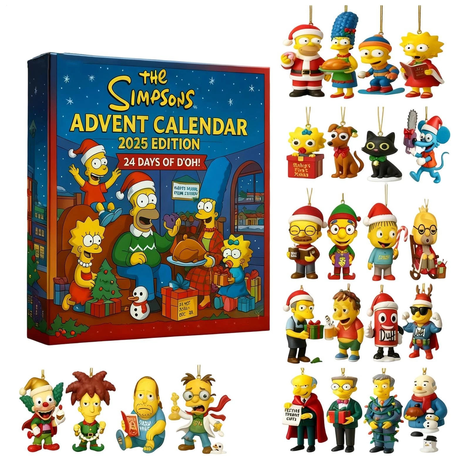 The Simpsons 2025 Christmas Advent Ornament 2D Acrylic Decor 24 Days Animation gallery