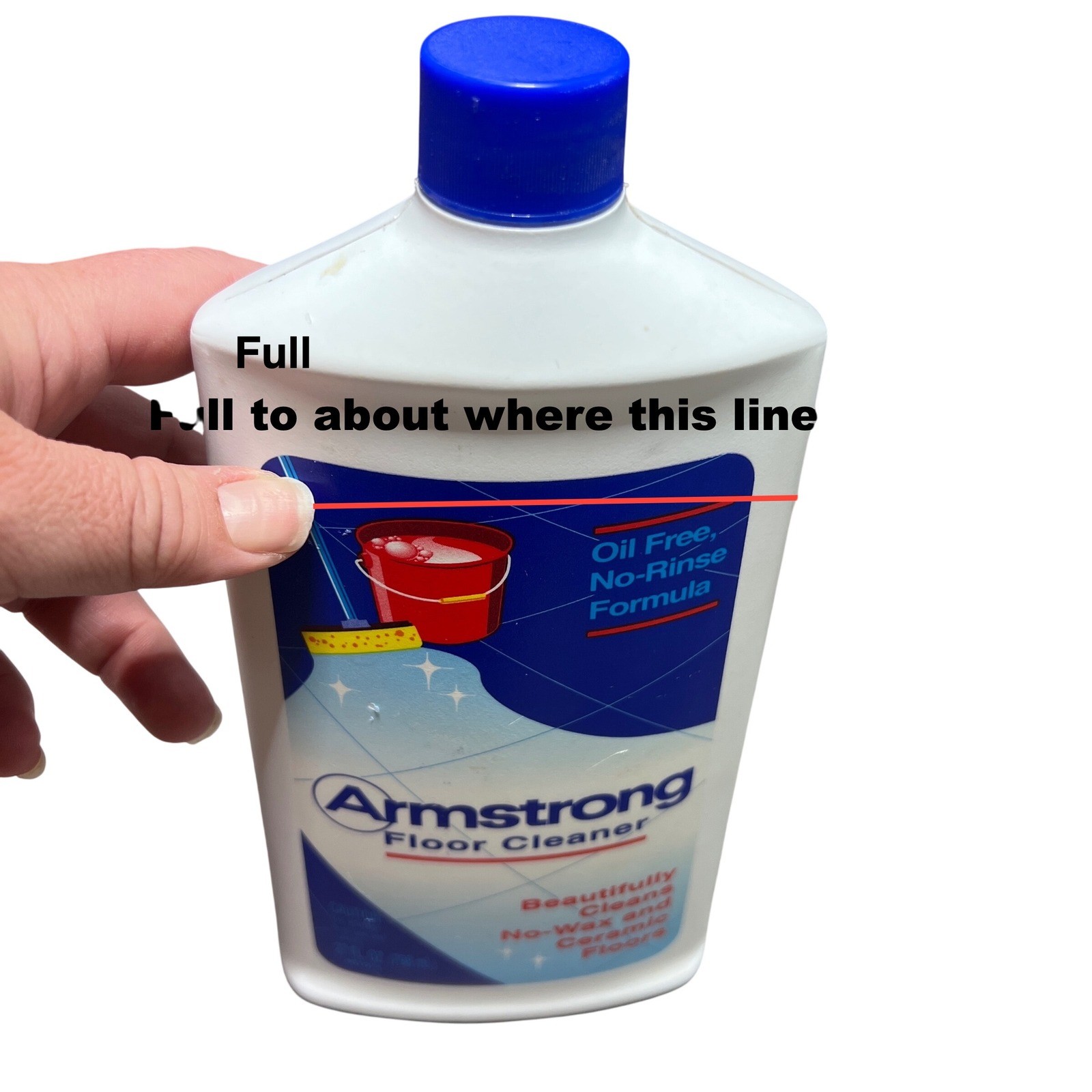 Vintage Armstrong Floor Cleaner 27 fl oz Bottle Oil Free No Rinse Formula gallery