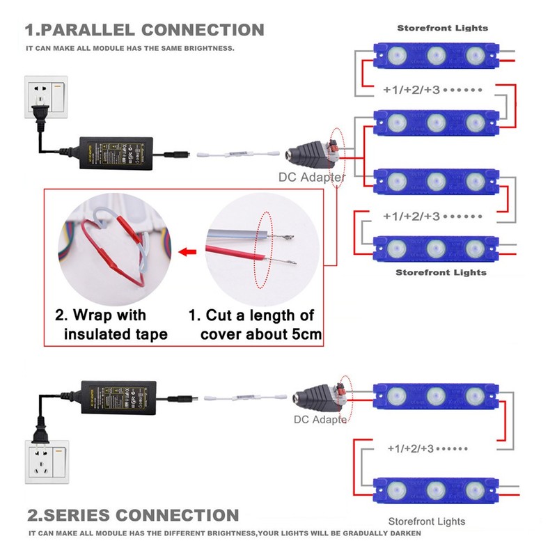 Super Bright Waterproof 2835 Injection 3 LED Module Light Advertising Sign Lamp gallery