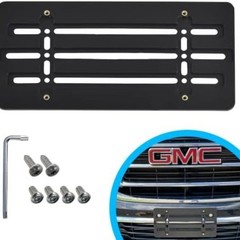 Bumper License Plate Bracket for 2000-2024, Plate Holder Set with 6 Unique Black