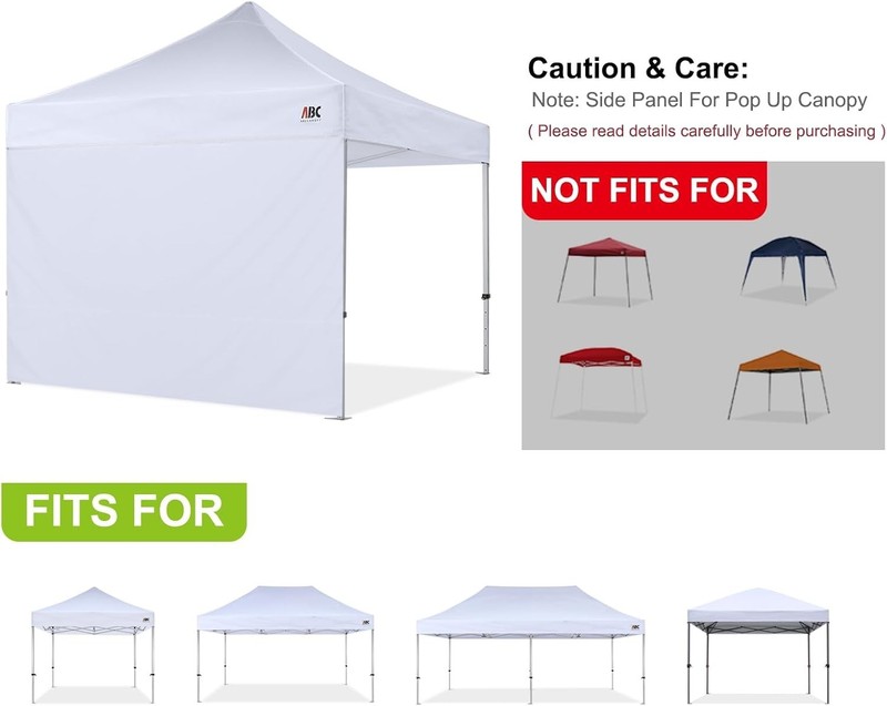 Beige 10x10 FT Waterproof Canopy Sidewall - UV Protection for Outdoor Events gallery