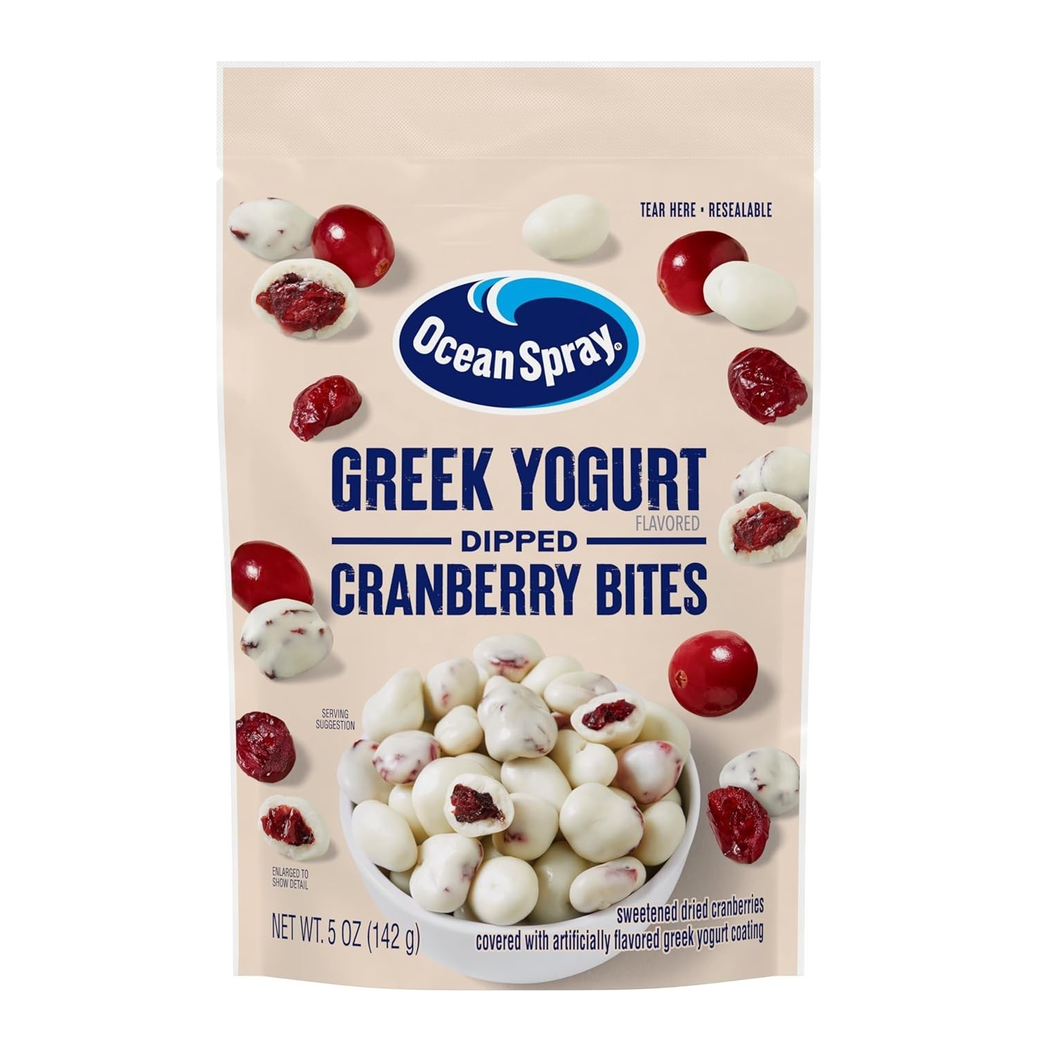 Ocean Spray Greek Yogurt Flavored Covered Cranberries, Dried Fruit, 5 oz gallery