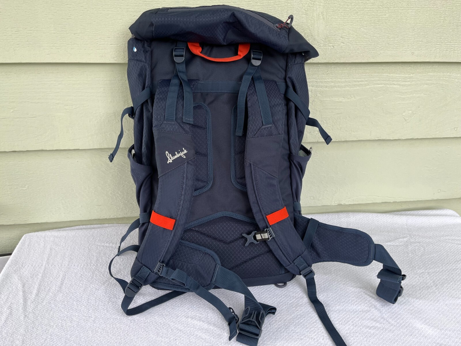 Slumberjack 50L Hiking Backpack  Blue with Rain Cover 2