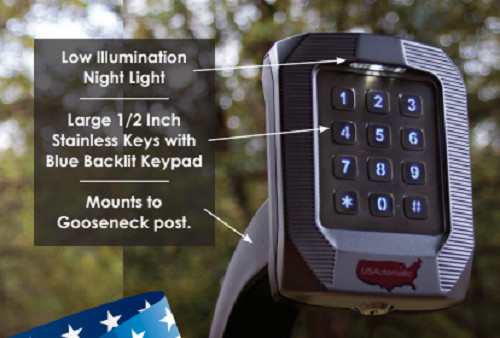 US Automatic 050551 Premium Wireless Keypad Rugged Die-Cast Locking Aluminum gallery