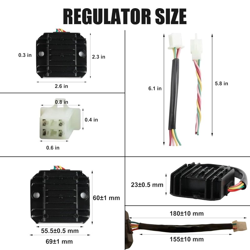 Universal 12V 4-Wire Full-Wave Voltage Regulator Rectifier - Compatible with... gallery