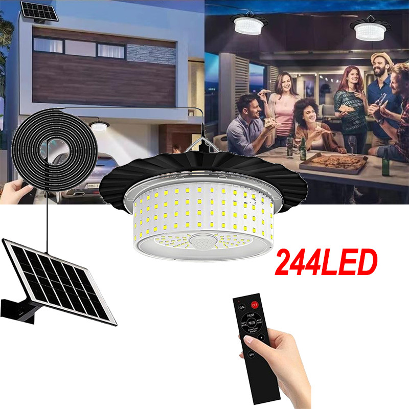 Solar Pendant Light Outdoor Indoor Hanging Light Waterproof for Barn Shed Garden gallery