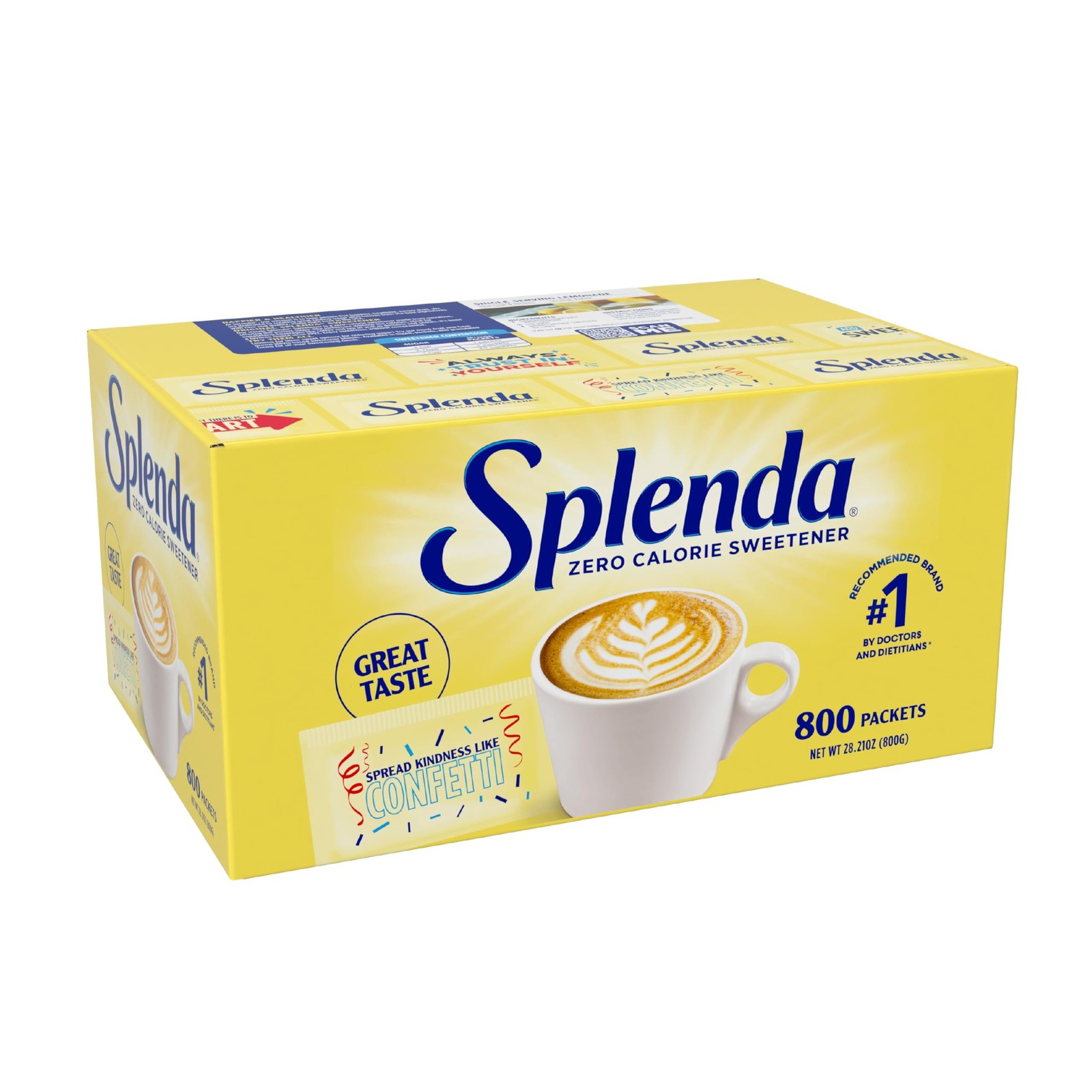 SPLENDA Zero Calorie Sweetener Value Pack, 800 Count Packets gallery