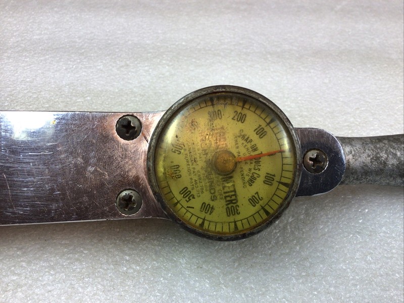 Snap On#TQ50A - 3/8” Dr., Dial Type-Torque Wrench, 0-600 Inch Pounds-USA-Vintage gallery
