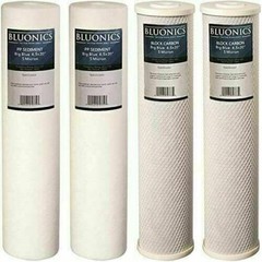 BLUONICS SEDIMENT AND CARBON BLOCK REPLACEMENT WATER FILTERS 4PCS (5 MICRON)