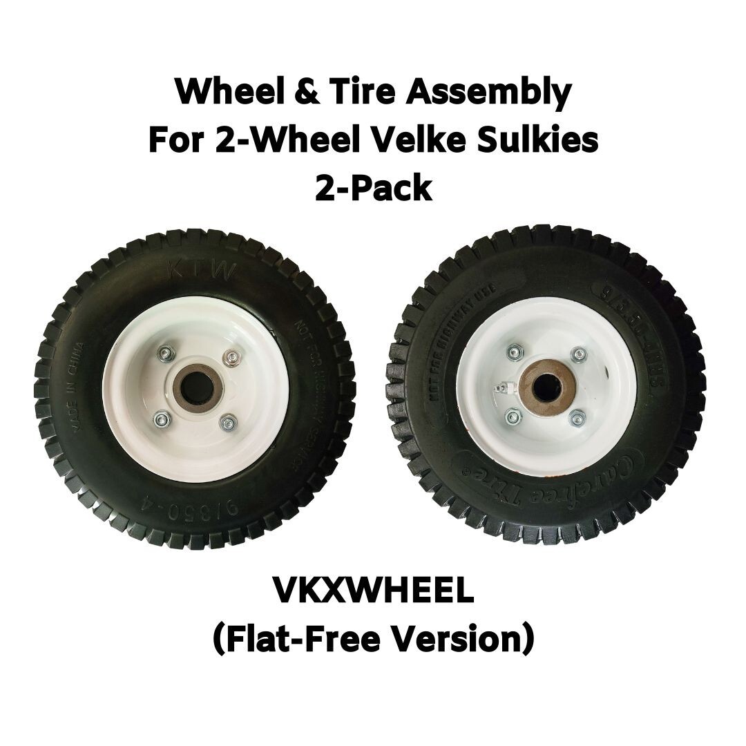 2-Wheel Velke Wheel & Tire Assembly VKXWHEEL - Solid foam/flat-free tire 9x350x4 gallery