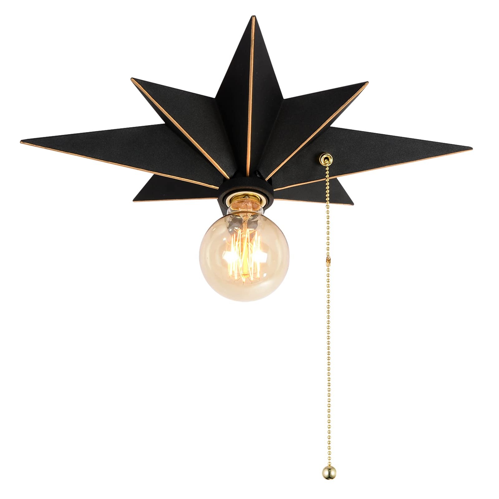 16 inch Flush Mount Ceiling Light with Pull Chain On/Off Switch, Industrial B... gallery
