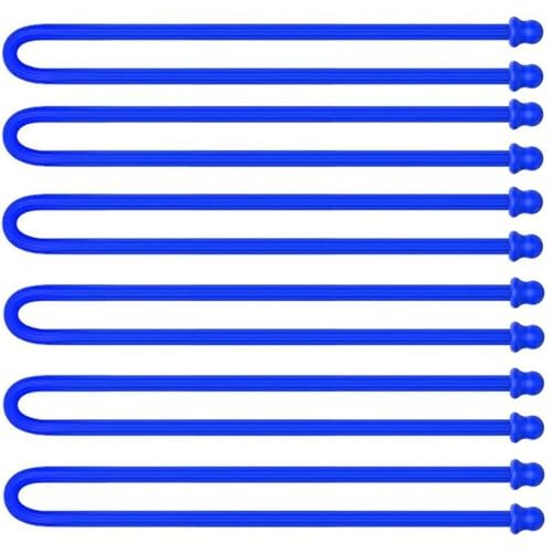 6Pcs 15-Inch Silicone Cable Tie, Steel-Core Twist Ties, Reusable 15 Inch - 6Pcs gallery