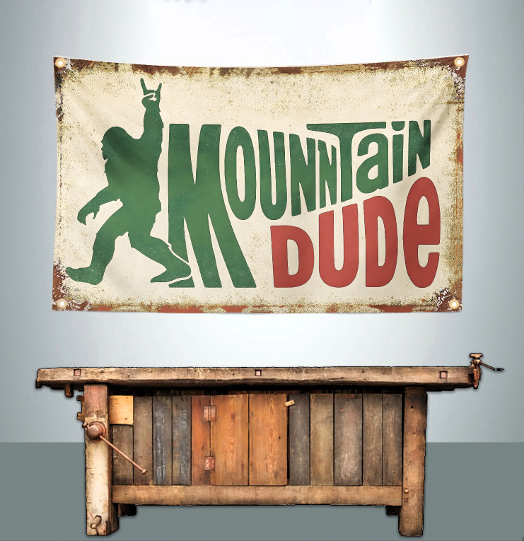 MOUNTAIN DUDE 3' X 5' BANNER FLAG BIG FOOT gallery