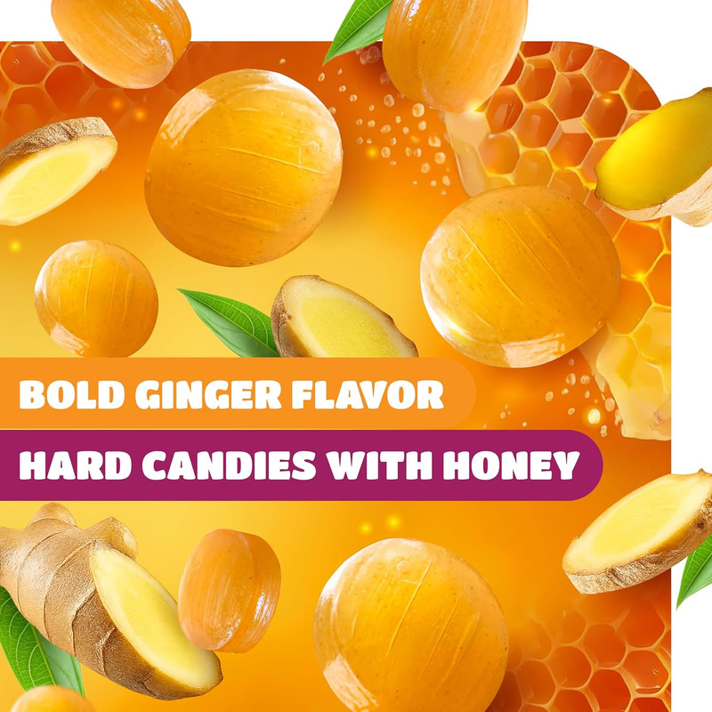 Honey Ginger Hard Candy - 2 Pound Bulk Pack (About 200 Count) - Individually gallery
