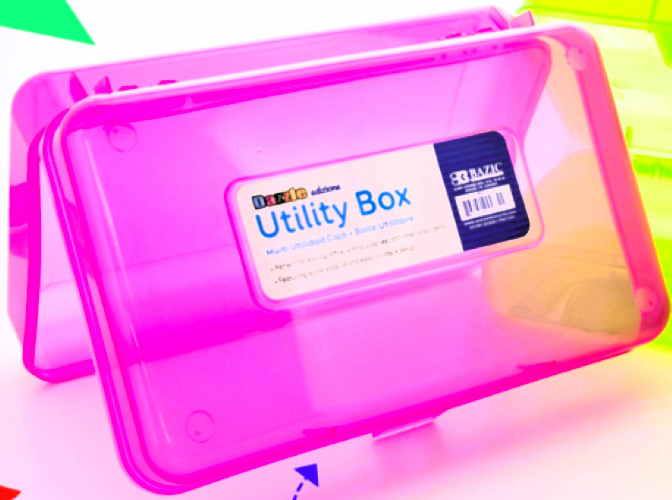 BAZICS Pencil Box Case Multipurpose Utility Box - Bright Pink gallery