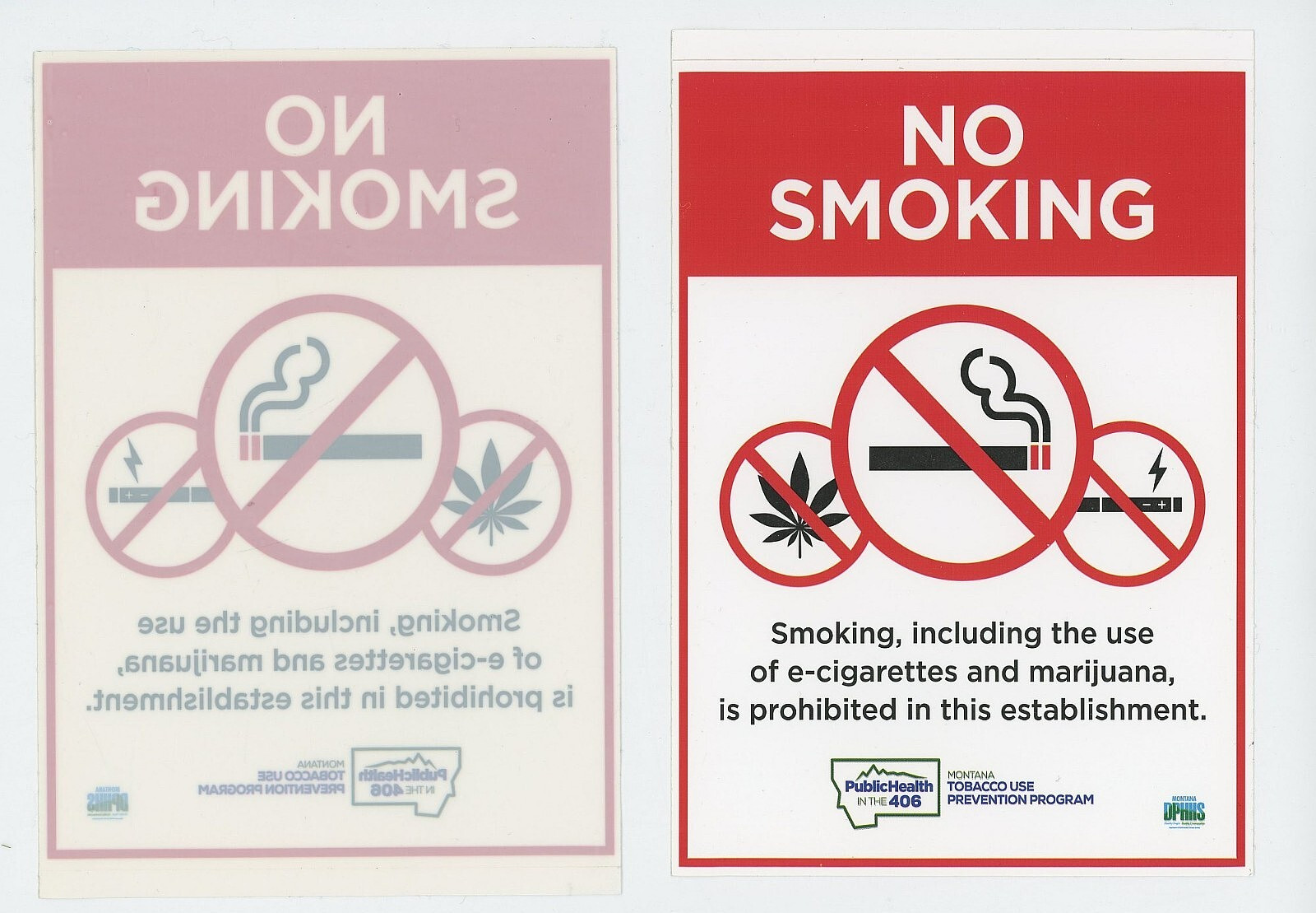 No Smoking Window & Wall Vinyl Stickers 7" H x 5" W Peel N Stick Backs New B5-B7 gallery