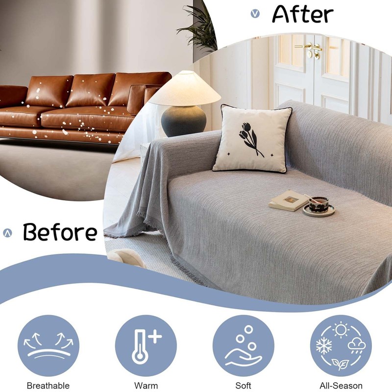 Couch Slipcovers for Sofa Cover Boho Couch Protector with Tassel Couch Cover gallery