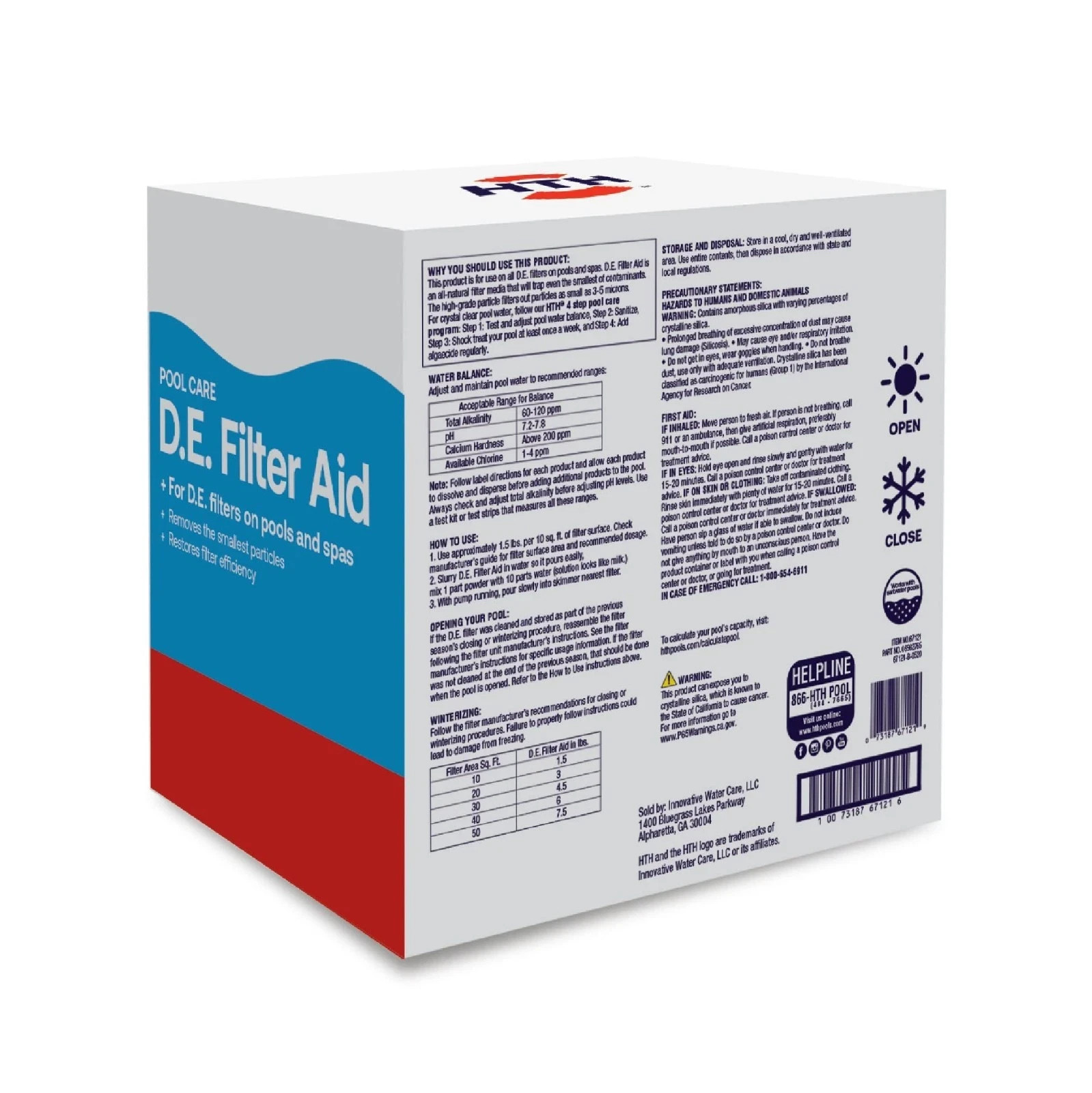 10lb D.E. Filter Aid - Enhance Pool Clarity & Filtration Efficiency HTH gallery