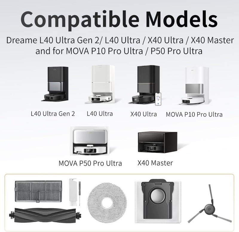 L40 Ultra Accessories Kit Compatible with Dreame L40 Ultra Gen 2 X40 Ultra X40 gallery