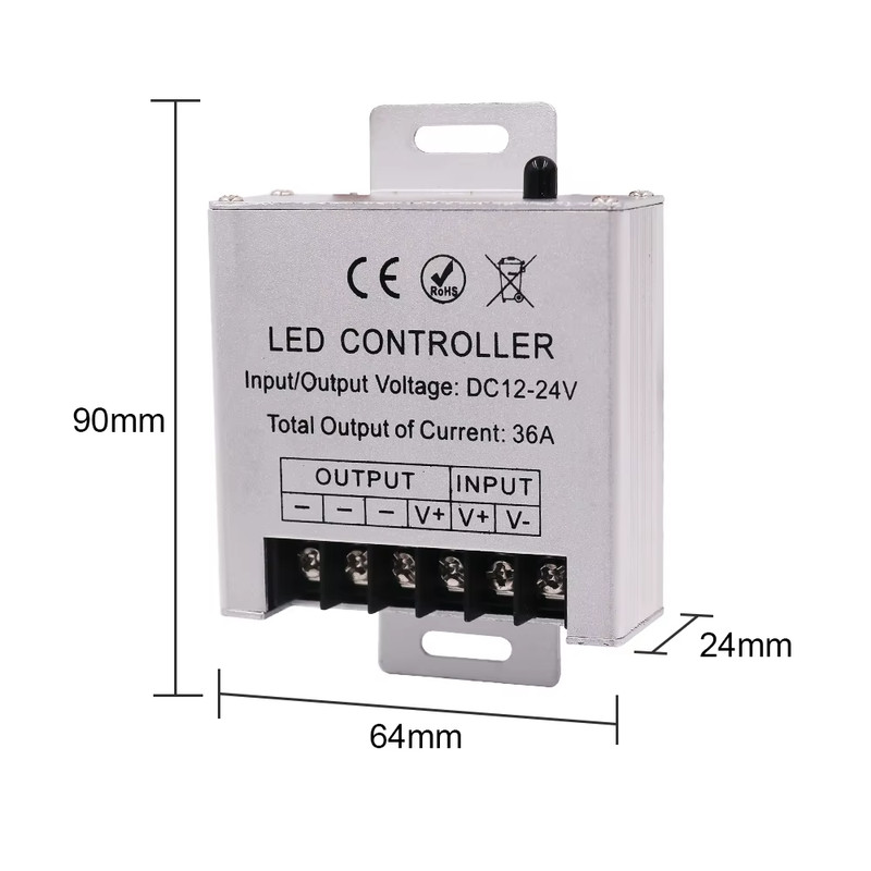 DC 12V-24V 18A LED Lights Controller 24Key RGB Remote Controller for 3528 5050 gallery