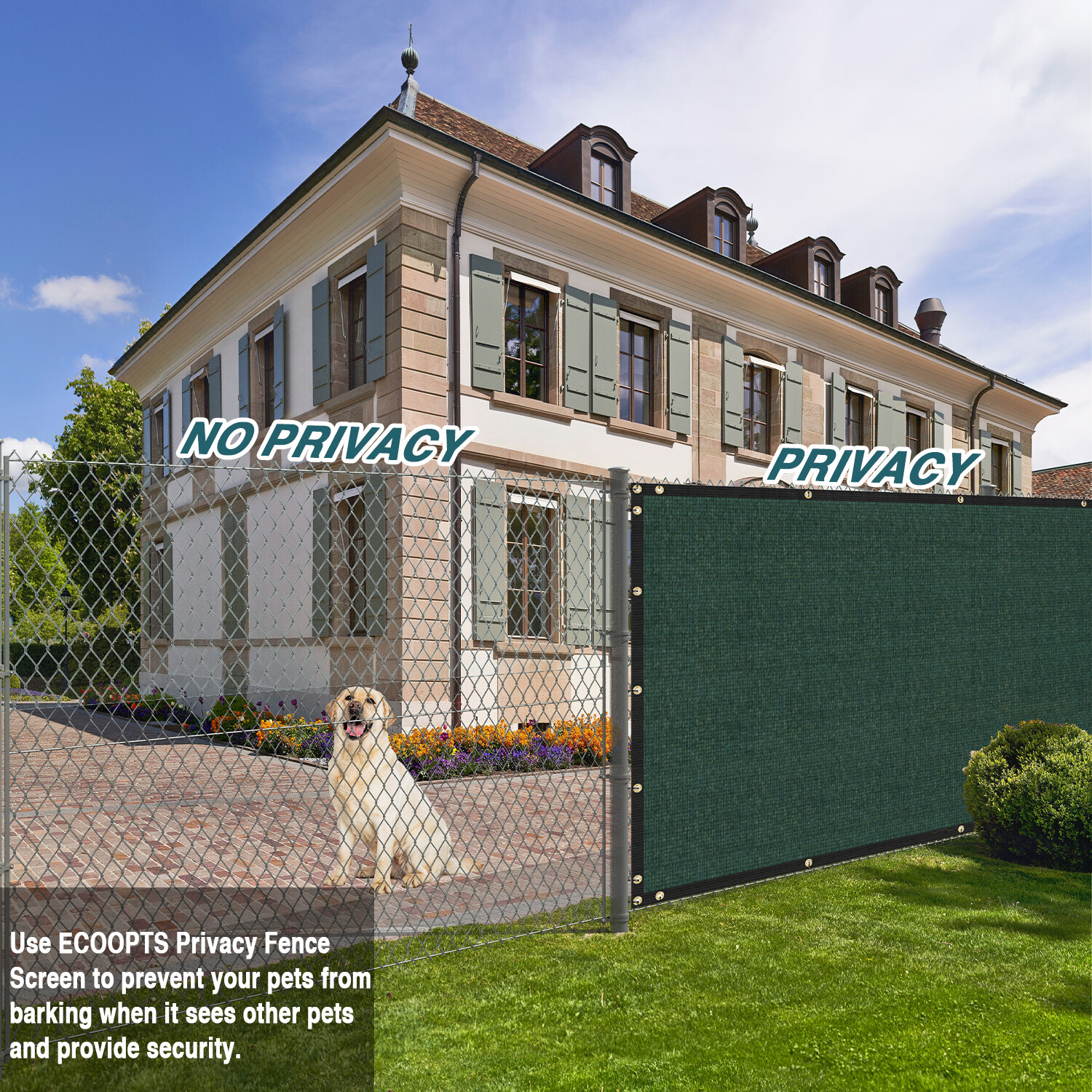 9ft Green Privacy Fence Screen Heavy Duty 180GSM Mesh Net Cover Custom Length gallery