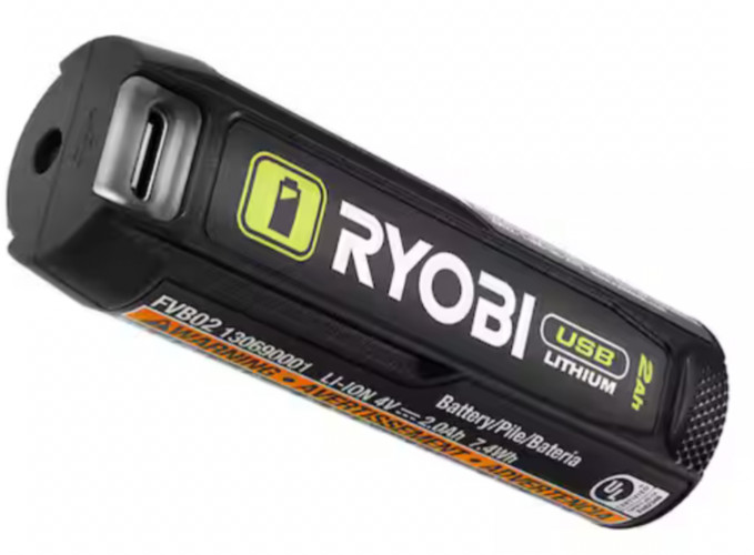 RYOBI USB Lithium 2AH Rechargeable Battery - FVB02 - ** OPEN BOX * TESTED ** gallery