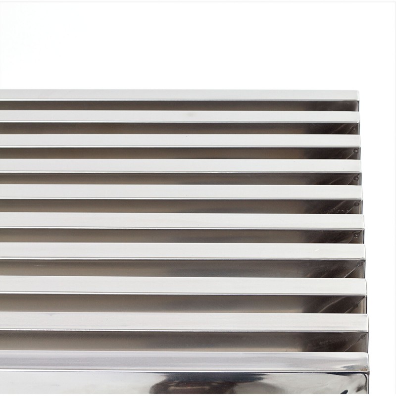Modway Gridiron Medium Stainless Steel Bench in Silver gallery