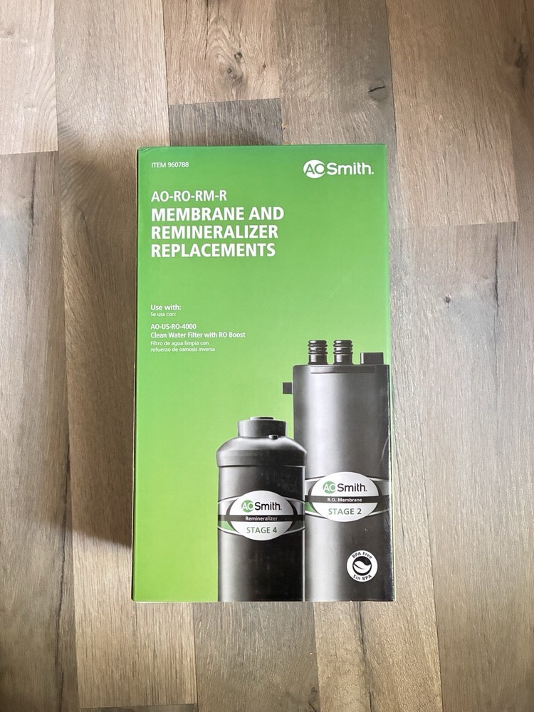 A.O. Smith Set Replacement Filter #960788 Membrane & Remineralizer Set- New
