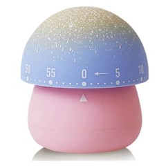Mechanical Kitchen Timer Manual Wind Up 60 Minute Countdown Pink ABS