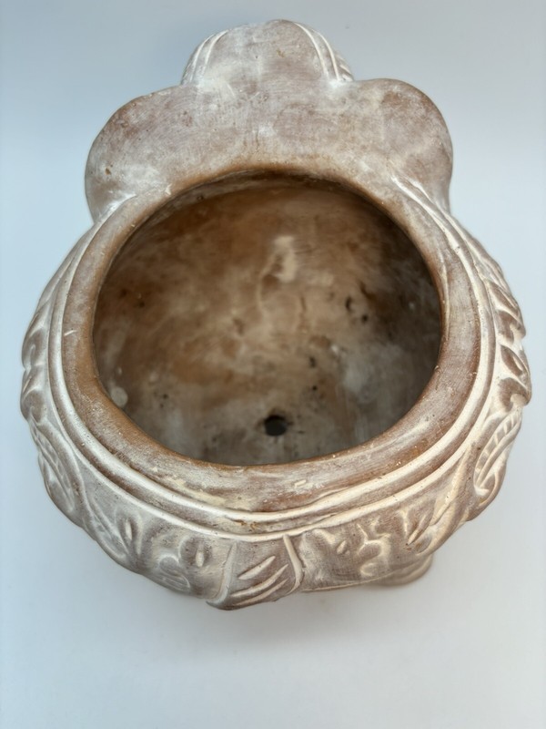 Terra Cotta Whitewashed Elephant Planter With Drainage Hole gallery