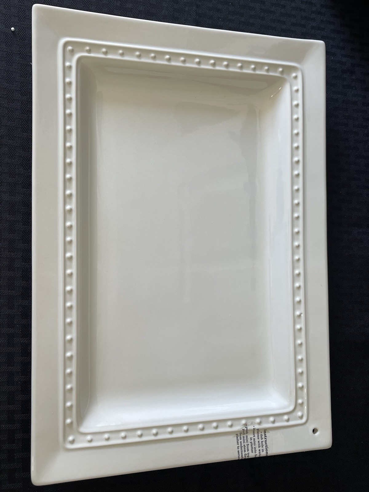 Nora Fleming Pearl Dot F6 Rectangle Platter Large 15.5 X 11 Retired - New In Box gallery