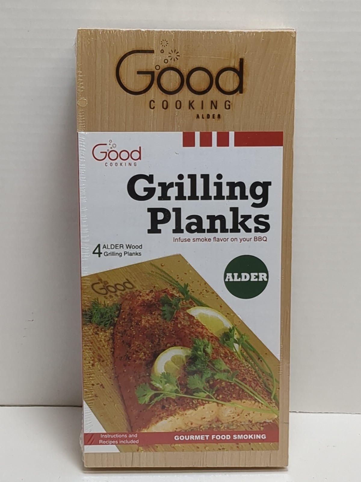 Good Cooking Alder Wood Grilling Planks 4 Pack 5 1/2 X 11 1/2 With Recipes gallery