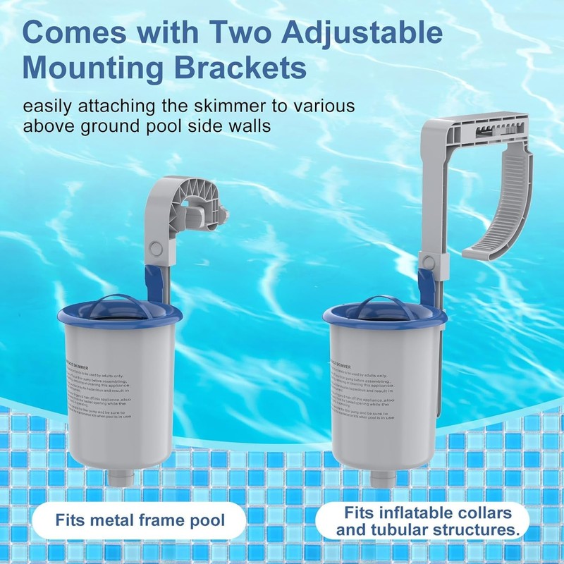 above Ground Pool Surface Skimmer, Wall Mount Pool Maintenance Accessories for I gallery