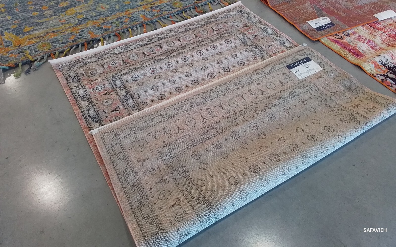 GREY / ROSE 5'-3" x 7'-6" Back Stain Rug, Reduced Price 1172770620 SHV722G-5 gallery