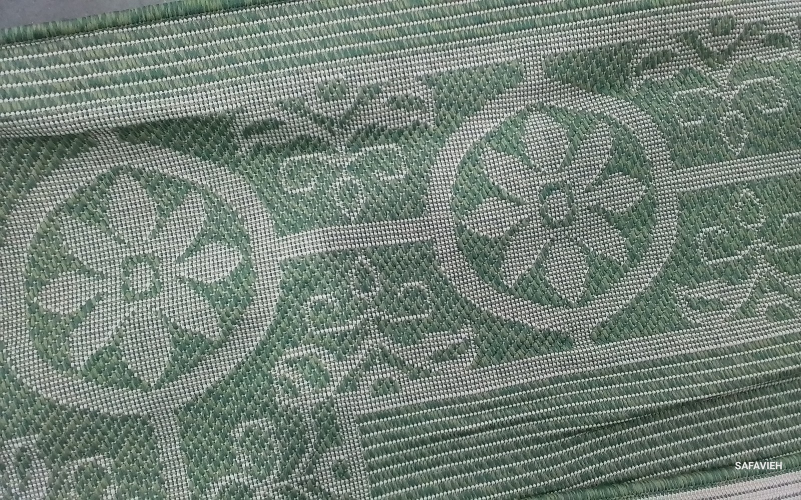 GREEN / IVORY 6'-7" x 6'-7" Back Stain Rug, Reduced Price 1172792763 BMU838Y-7SQ gallery