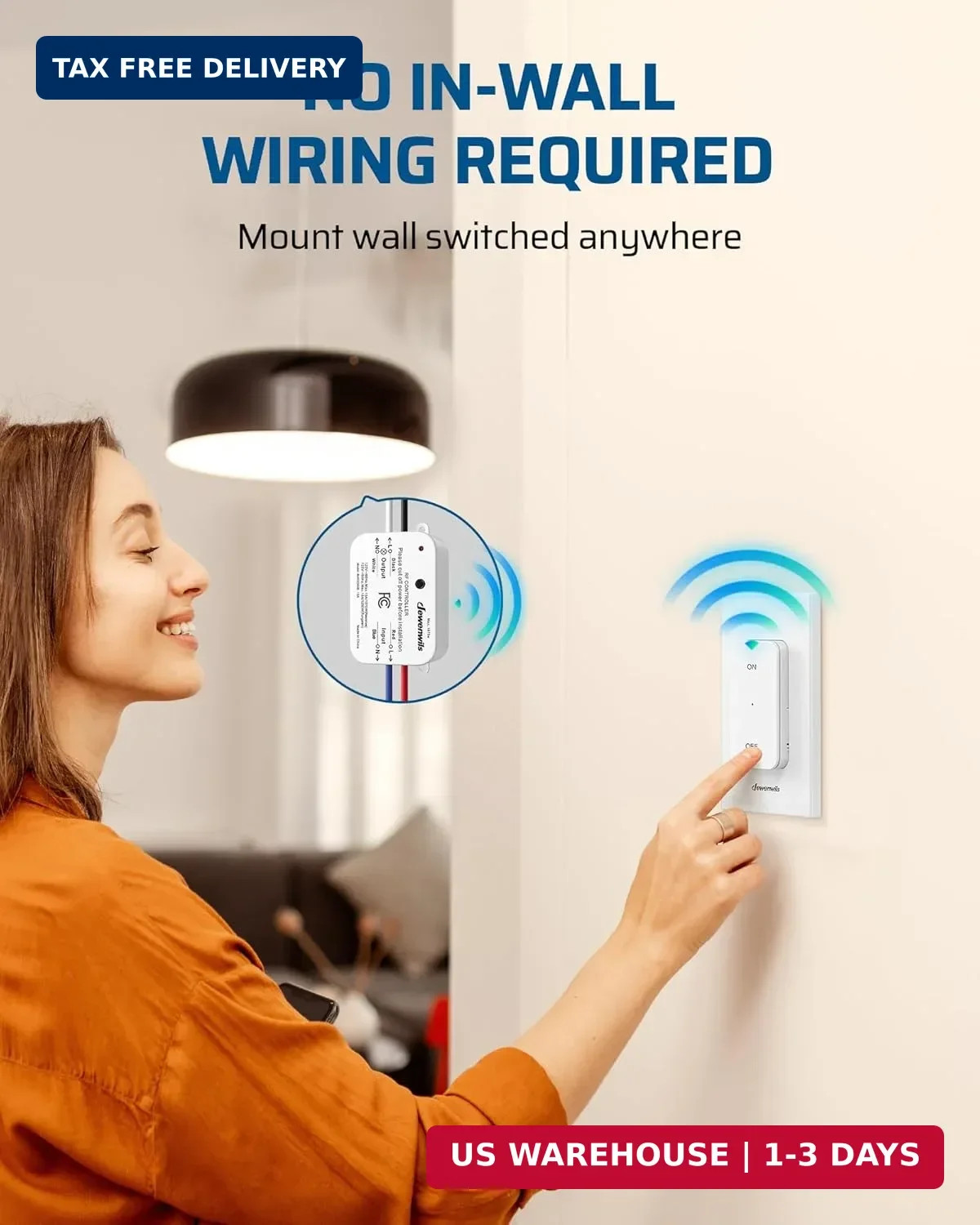 DEWENWILS Wireless Remote Light Switch, 15A Hight Power Wireless Remote Switch, gallery