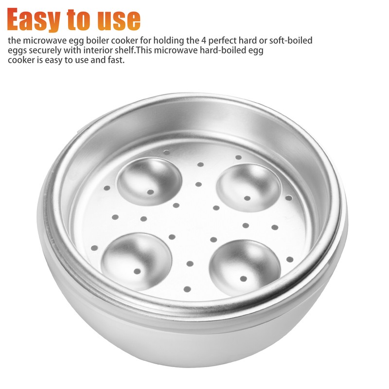 Safe &Harmless Microwave Egg Boiler Cooker Steamer Kitchen Cook Tool 4 Capacity gallery