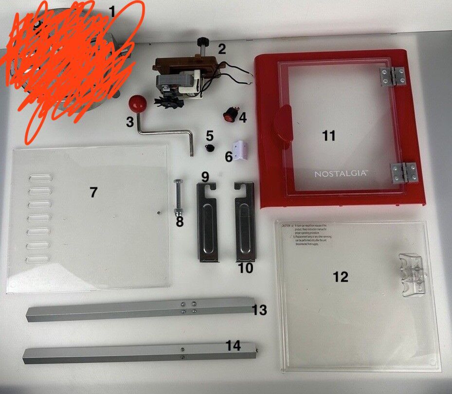 NOSTALGIA KPM200 Kettle Popcorn Maker Machine Replacement Parts (You Choose) gallery
