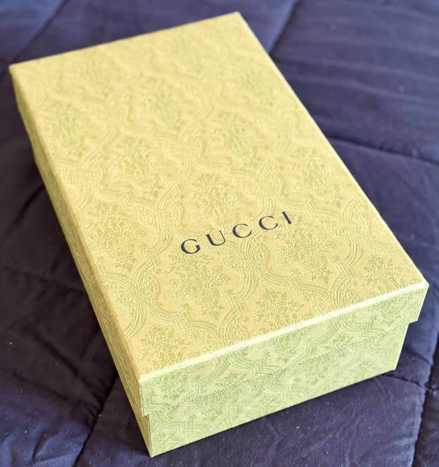 Gucci Shoe Box Storage Gift Empty w/ Tissue/ Inserts 12.5” x 7.5” x 4.25” Green gallery