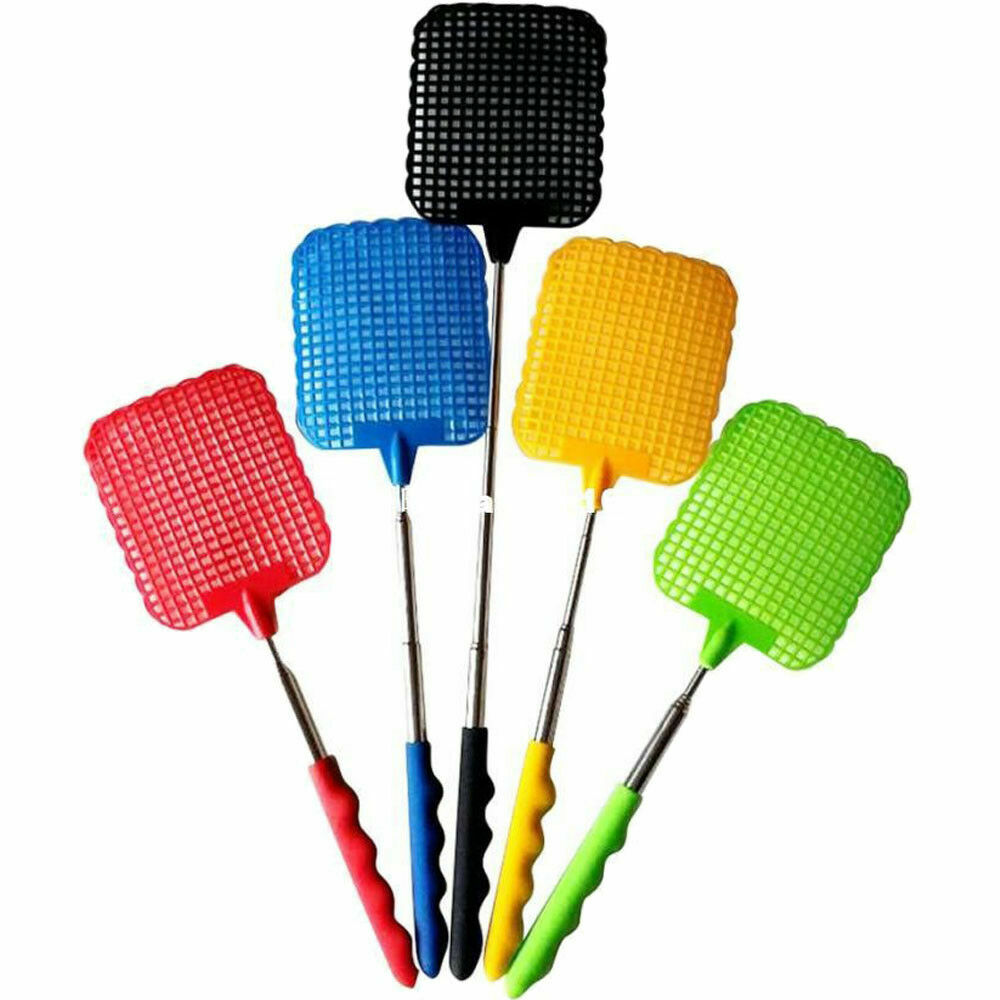 5 pack Extendable Fly Swatter Telescopic Long Reach Bug MOSQUITO Killer gallery
