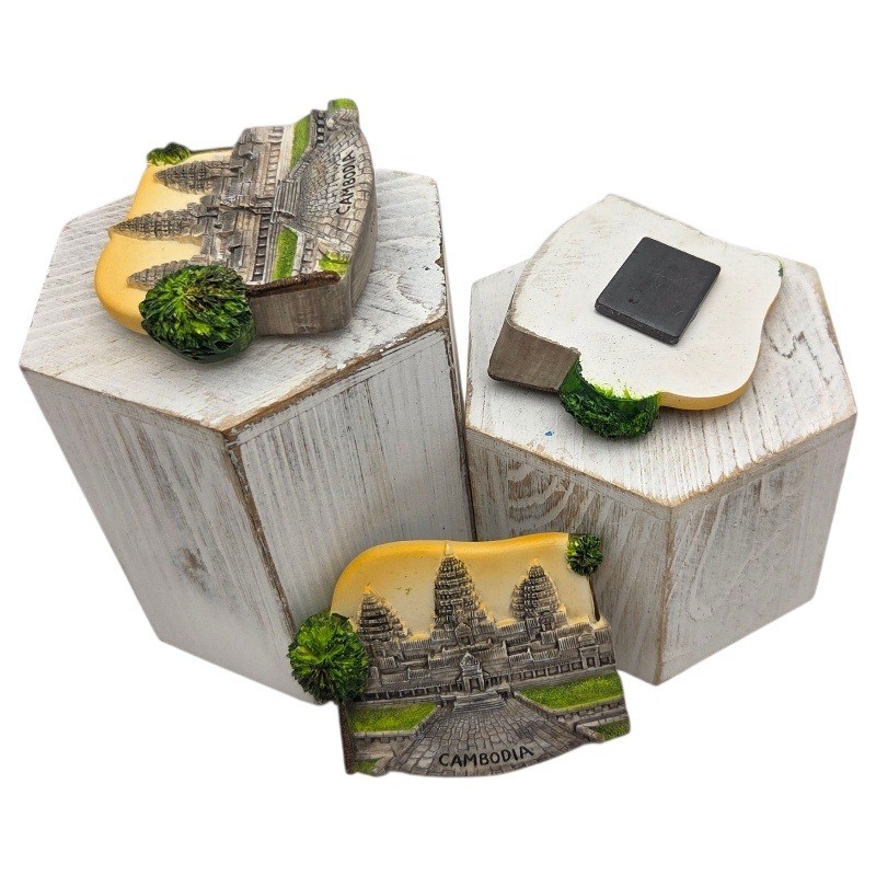 Cambodia Angkor Wat Temple Refrigerator Magnet Travel Souvenir Resin Handmade gallery