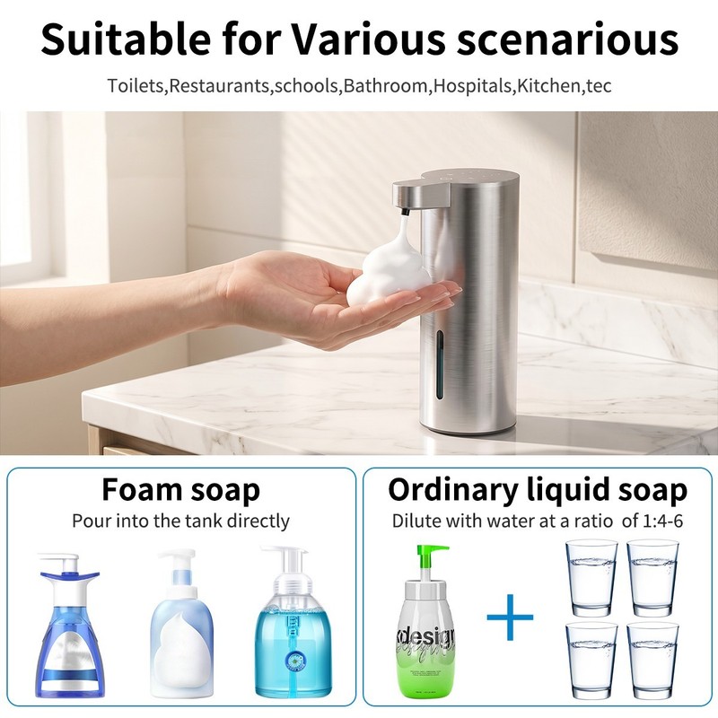Simple human 12oz Automatic Sensor Pump - Touchless Foaming Soap Dispenser gallery