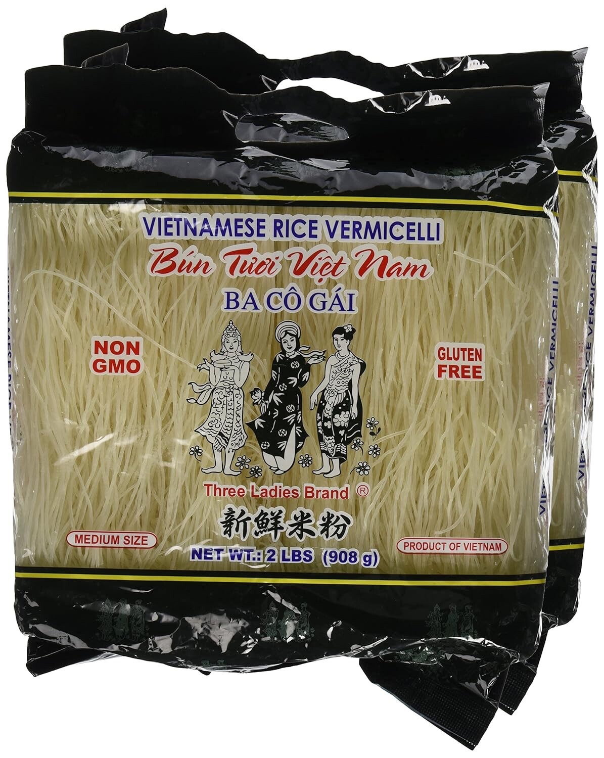 Three Ladies Brand Vietnamese Rice Vermicelli 2lbs (Pack of 2) NEW gallery