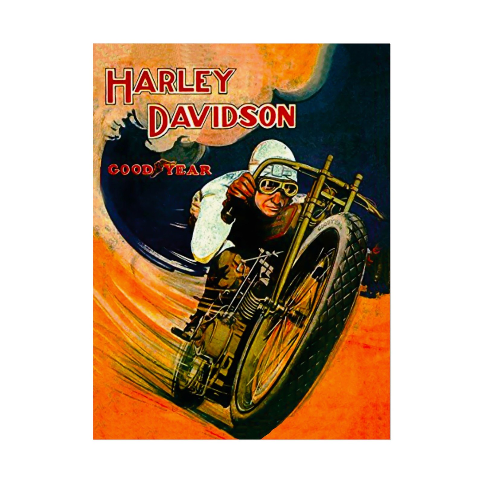 Vintage Harley-Davidson Motorcycle Racing Art - Rolled Poster gallery