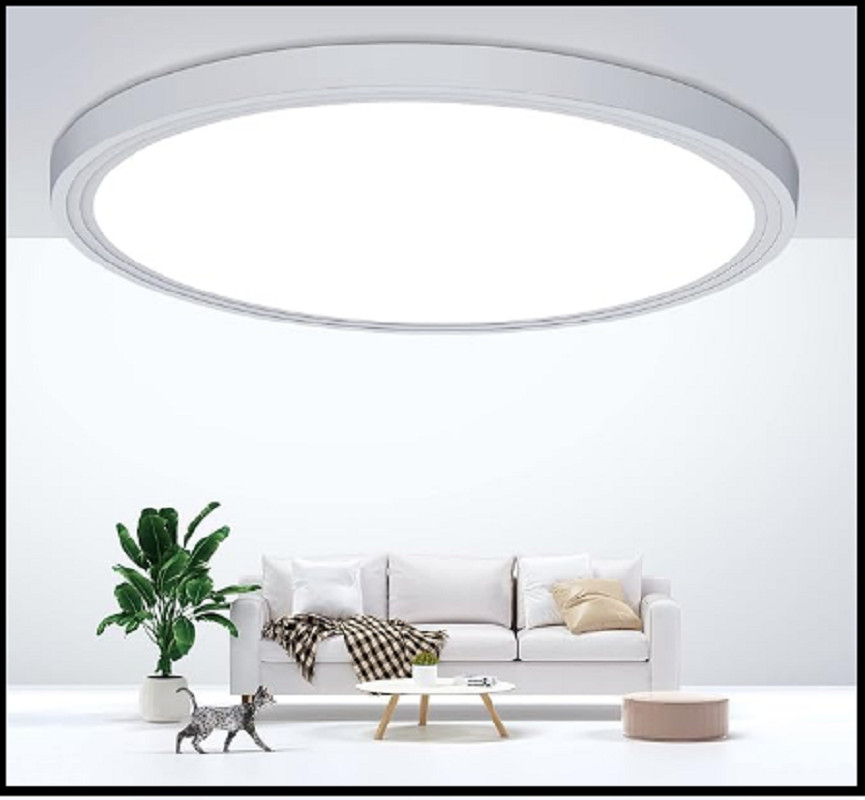 Flush Mount Ceiling Light Fixtures24W Flat Led Light for Ceiling6000K 2200LM U gallery