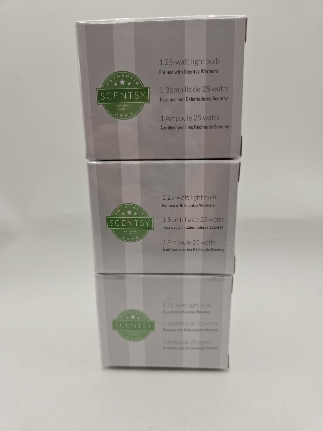 SCENTSY Brand Genuine 3 Pack Replacement Light Bulbs 25 Watt, In Packaging gallery